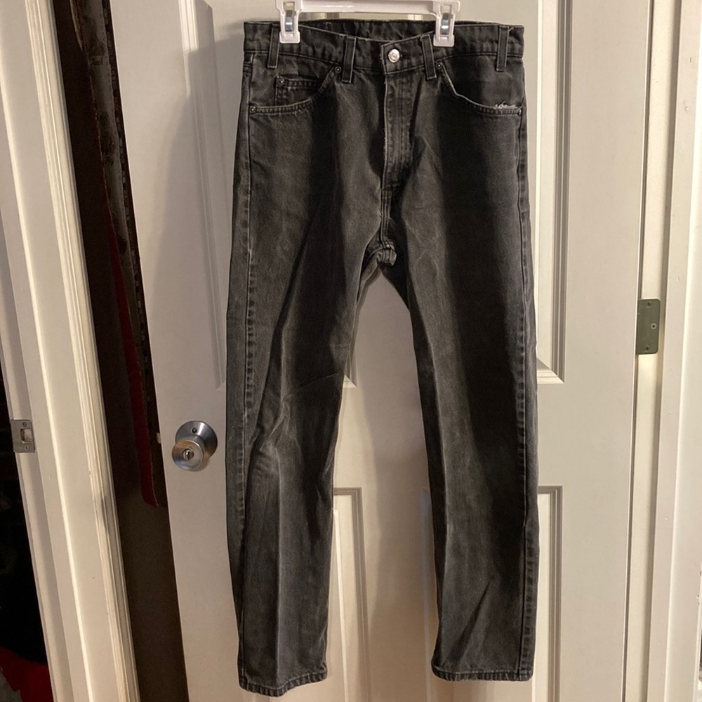 Levi's W 32 L 30 505 Regular Fit Straight Leg Jeans